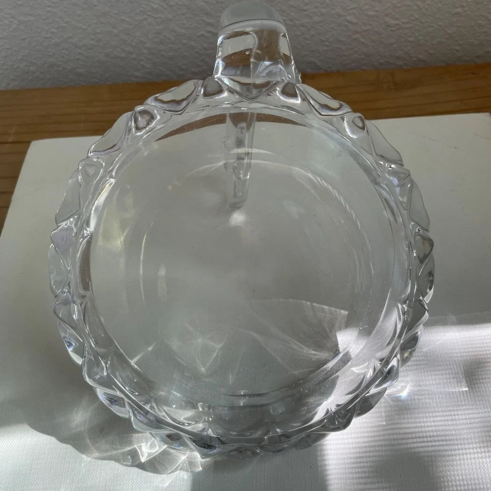 Vintage Clear Glass Swan Detailed Medium Candy Dish Vintage Trinket Catchall
